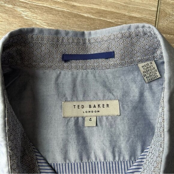 Ted Baker Pinstriped Button Down Oxford Shirt - Picture 5 of 15